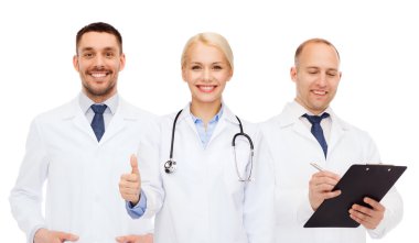doctors showing thumbs up clipart