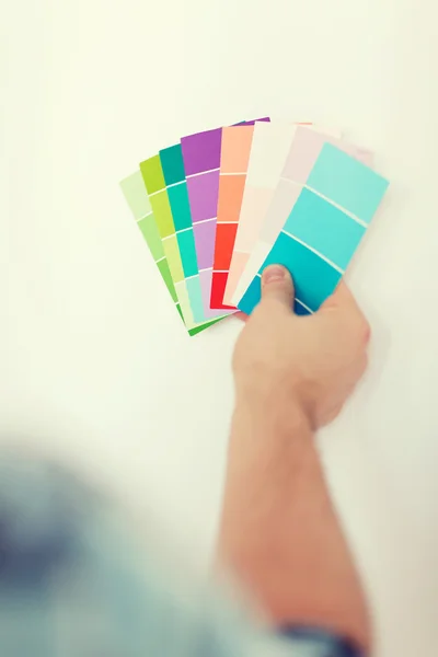Male with color pallets — Stock Photo, Image