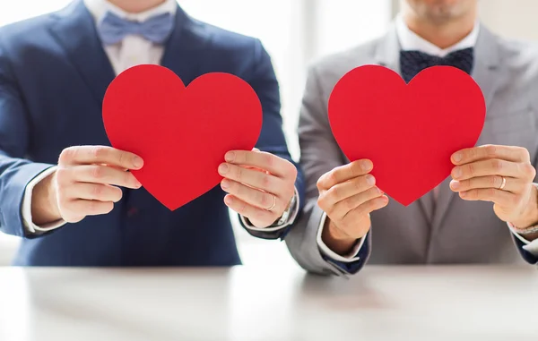 Male gay couple on Valentine day — Stock Photo, Image