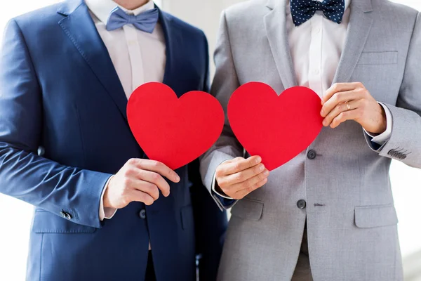 Male gay couple  on Valentine day — Stock Photo, Image