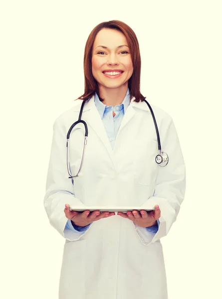 Doctor with stethoscope and tablet — Stock Photo, Image