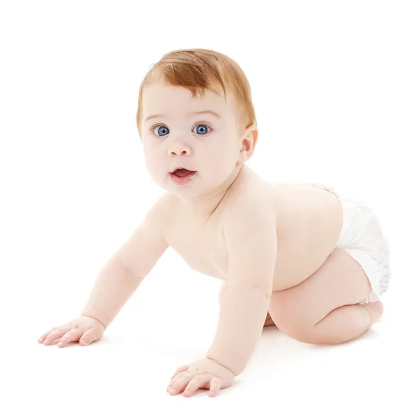 Crawling curious baby Stock Picture