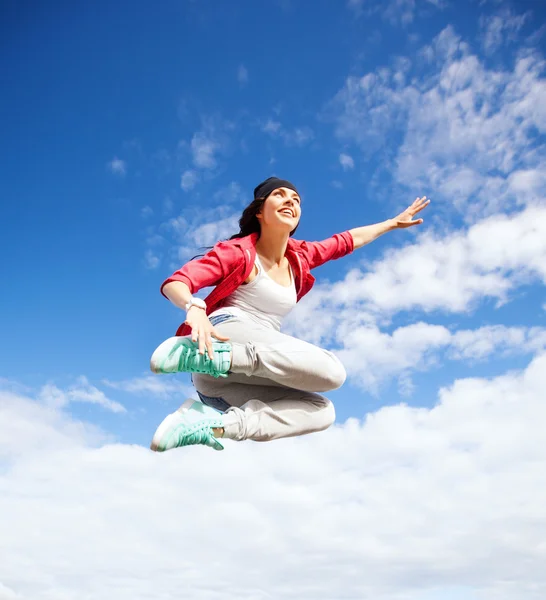 Hermosa bailarina saltando — Foto de Stock