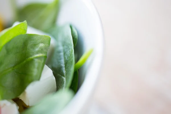 Close up of vegetable salad bowl — Stock Photo, Image