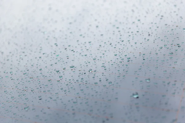 Close up of wet rear car glass — Stock Photo, Image