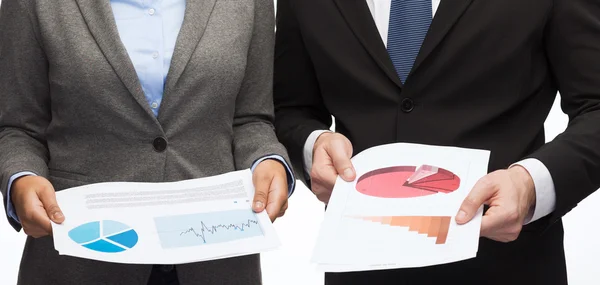 Businesspeople with graphs and charts — Stock Photo, Image