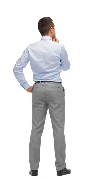 Businessman thinking from back — Stock Photo, Image