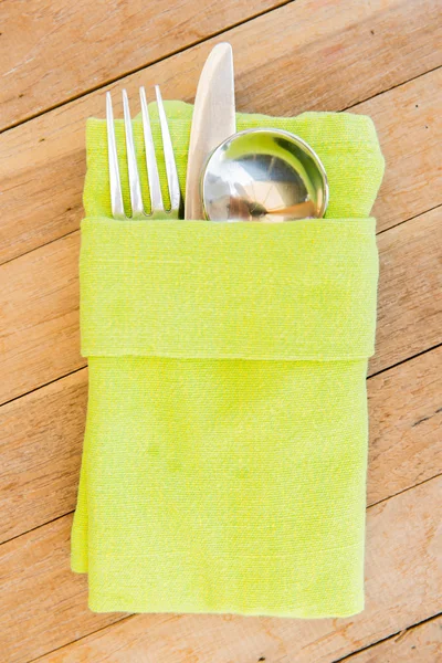 Close up of cutlery set on table — Stock Photo, Image