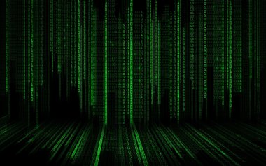 black green binary system code background clipart