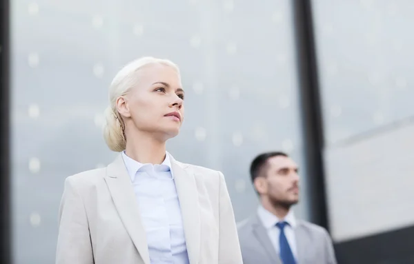 Close up of serious businessmen — Stock Photo, Image