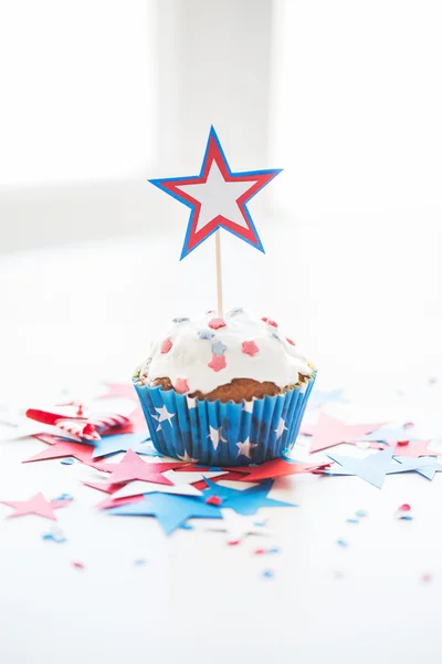 Cupcake with star on american independence day — Stock Photo, Image