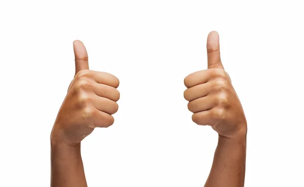 Woman hands showing thumbs up — Stock Photo, Image