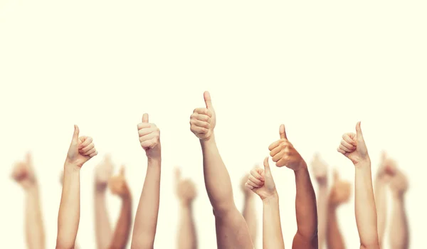 Human hands showing thumbs up — Stock Photo, Image