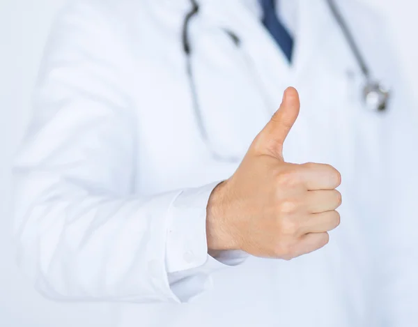 Male doctor hand showing thumbs up — Stock Photo, Image