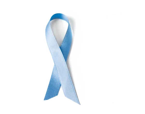 Blue prostate cancer awareness ribbon — Stock Photo, Image