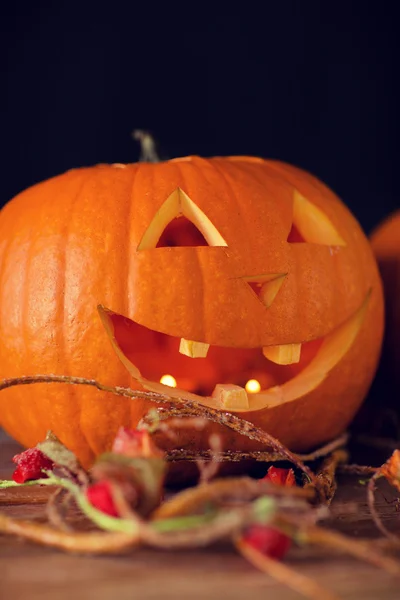 Primer plano de las calabazas en la mesa — Foto de Stock