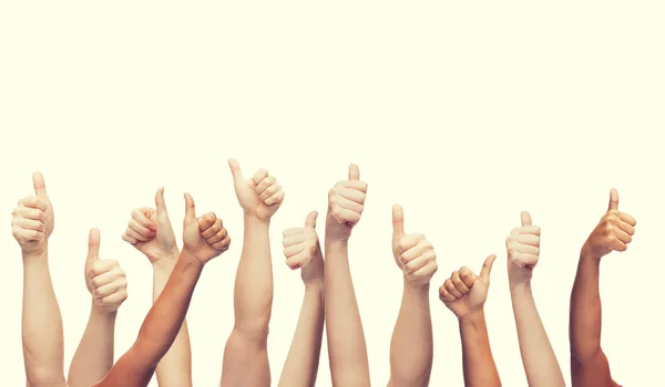 Human hands showing thumbs up — Stock Photo, Image