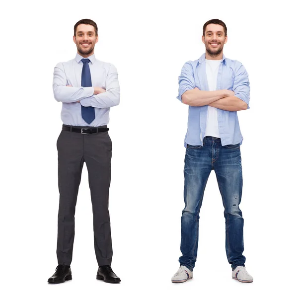 Dezelfde man in verschillende stijl kleding — Stockfoto