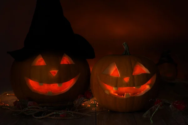 Primer plano de las calabazas en la mesa —  Fotos de Stock