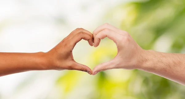 Hands showing heart shape — Stock Photo, Image