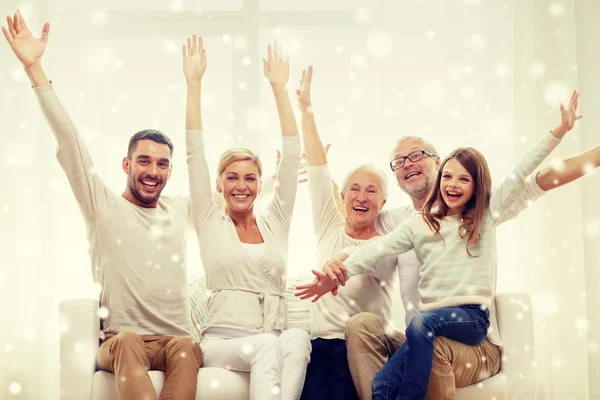 Happy family having fun at home — Stock Photo, Image