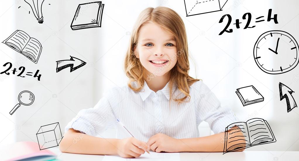 Student girl studying at school Stock Photo by ©Syda_Productions 84599162 Student girl studying at school Stock Photo by ©Syda_Productions 84599162