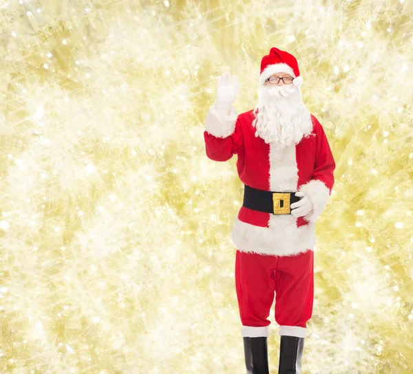 Uomo in costume di Babbo Natale — Foto Stock