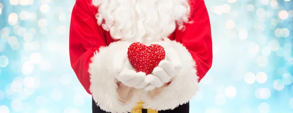 Gros plan de Père Noël claus en forme de coeur — Photo