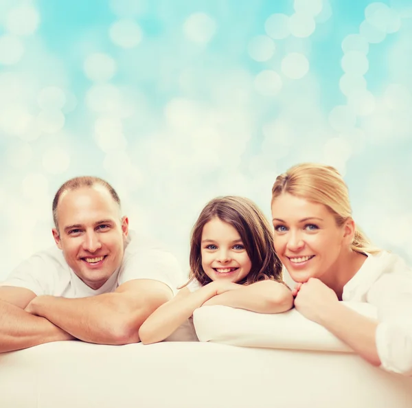 Happy family at home — Stock Photo, Image