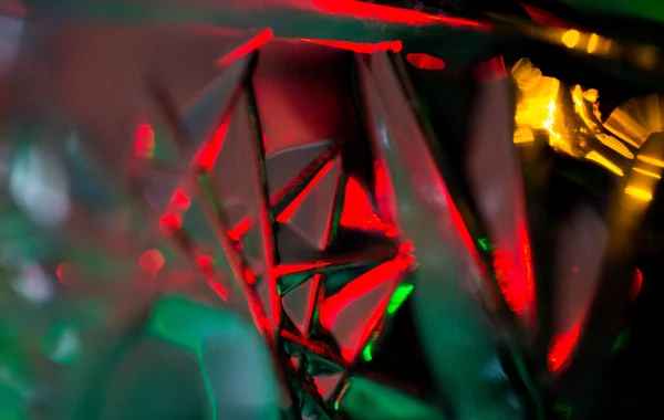 Illuminated glass pattern bokeh over dark — Φωτογραφία Αρχείου