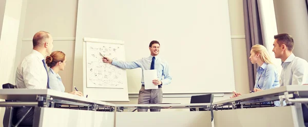 Groep van Glimlachende zakenmensen bijeenkomst in office — Stockfoto