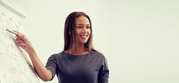 Ler affärskvinna på presentationen i office — Stockfoto