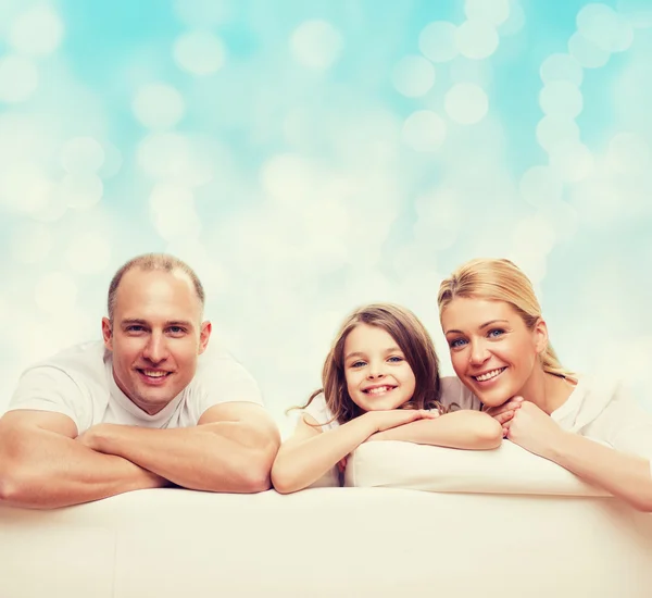 Šťastná rodina doma — Stock fotografie