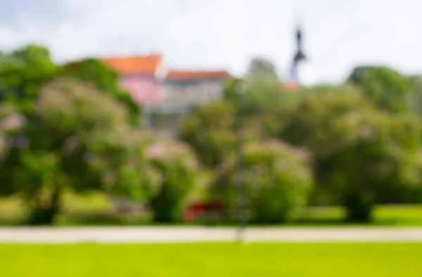 Blurred summer old city and park background — Stock Photo, Image