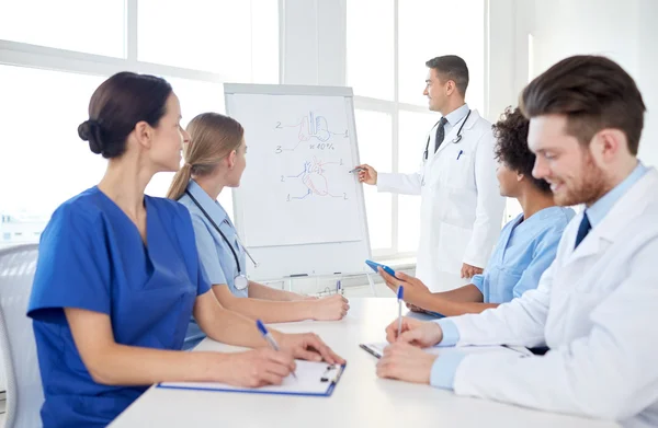 Gruppo di medici su presentazione in ospedale — Foto Stock