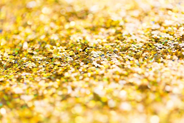 Golden glitter or yellow sequins background — Stock Photo, Image