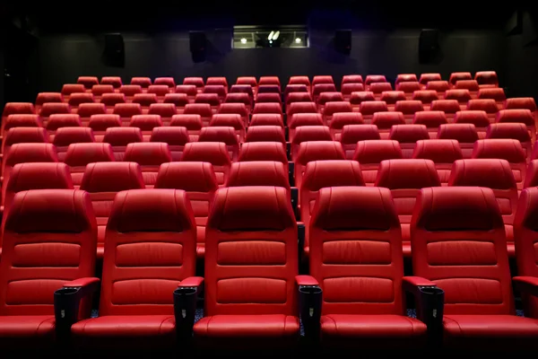 Ταινία θέατρο κενή αίθουσα με καθίσματα — Φωτογραφία Αρχείου