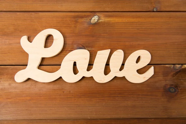 Primer plano de la palabra amor recorte en madera —  Fotos de Stock