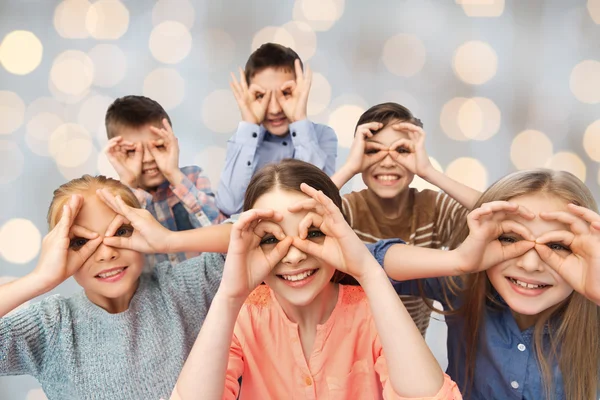 Happy children making faces and having fun — Stock Photo, Image