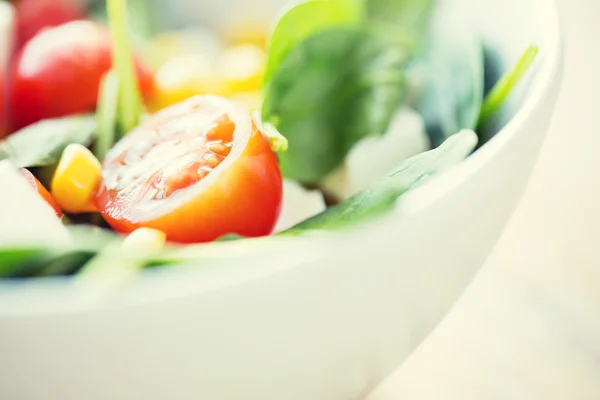 close up of vegetable salad bowl