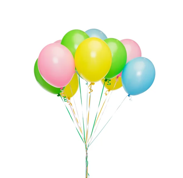 Bunch of inflated helium balloons — Stockfoto