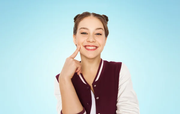 Feliz sorrindo menina bonita adolescente — Fotografia de Stock