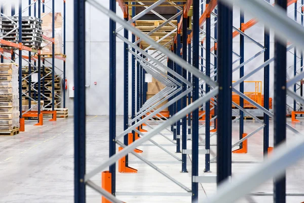 Warehouse shelves or constructions with cargo — Stock Fotó