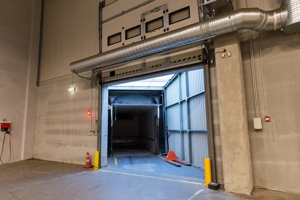 Warehouse door or gate and truck container — Stock Fotó