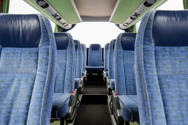Viaje interior del autobús y asientos — Foto de Stock