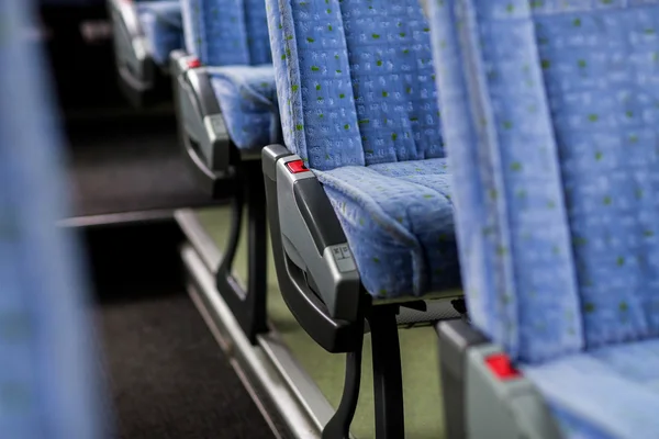 Viagem de ônibus interior e assentos — Fotografia de Stock