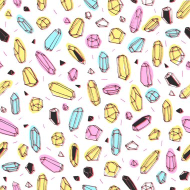 Retro crystal seamless modeli