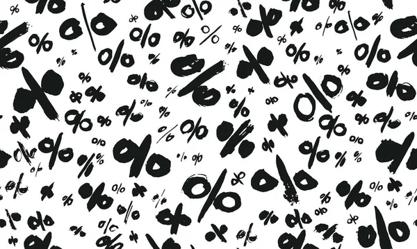 Nahtloses Muster Mit Prozentualen Zeichnungen Gestaltungselement Für Verkaufsbanner Karten Gutscheine — Stockvektor