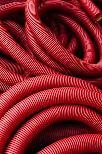 Tubos corrugados rojos — Foto de Stock