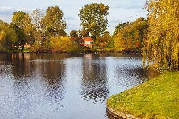 Amsterdam'da düşmek — Stok fotoğraf